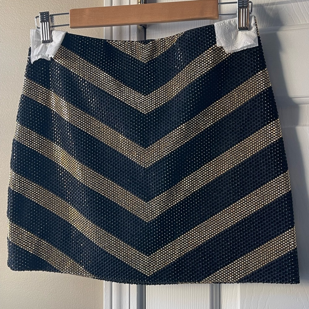 Balmain rhinestone skirt